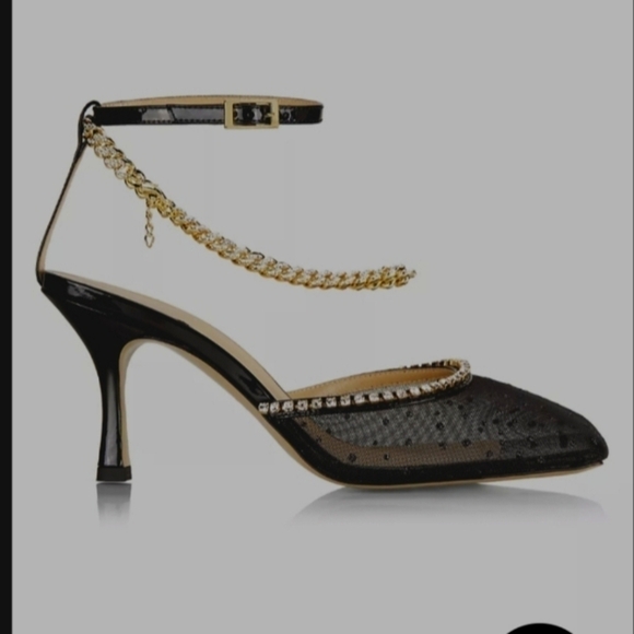 $800 MSRP Nalebe Pumps Womens Stellar 70MM  Crystal-Embellished Mesh New - Picture 1 of 12
